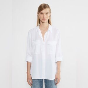 Aritzia Babaton Utility Shirt White Size 2XS Button Down